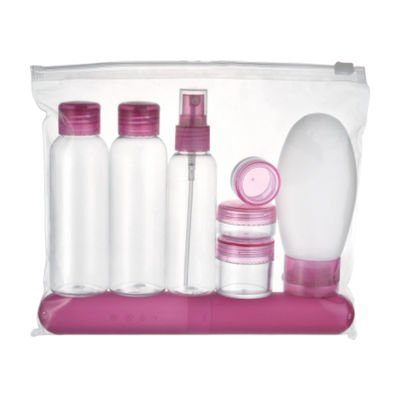 Embalagem de cuidados com a pele transparente portátil PS Creme Jar para configuração de viagem de cor personalizada