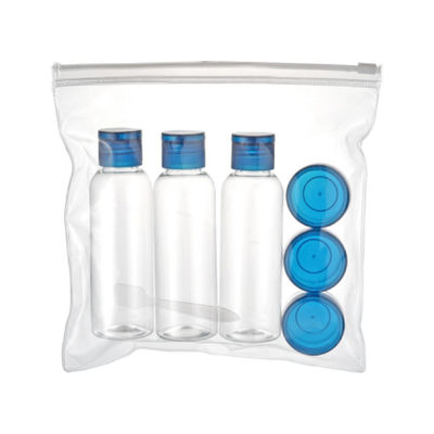 Kit de viagem de material PET para cuidados pessoais e cuidados com a pele