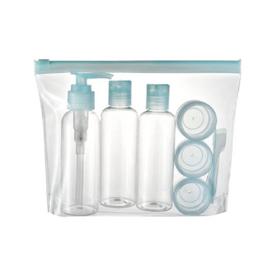Tela de impressão de tela Tipo de vedação de tampa 60 ml Botas de PET de 100 ml para Kit de viagem de cuidados com a pele