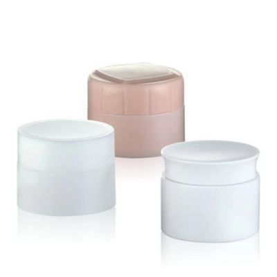 Mostra fornecida gratuitamente 5 ml frasco de creme de plástico de camadas duplas para embalagens de cuidados com a pele