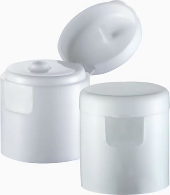 Pedido personalizado Flip Top Cap reciclável Directo 28mm Branco cilindrico Flip Cap Plástico