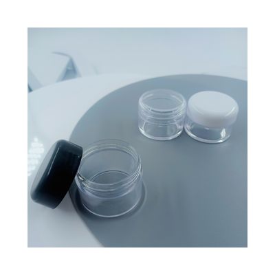 7 ml 10 ml PS Collar Clear Plastic Cream Jar para embalagens industriais de cosméticos