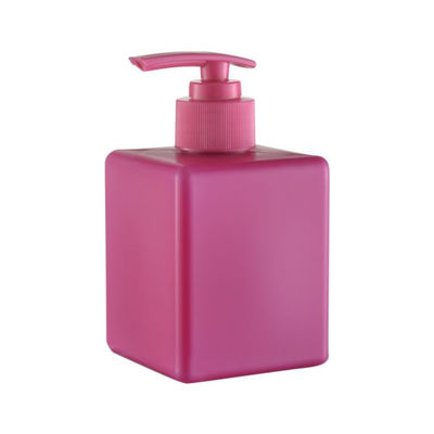 Garda 350ml Plum Square Fota de plástico PE com 28/410 desinfetante de mãos Loção de bomba