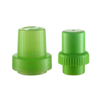 36 mm 58 mm PP Detergente de plástico para lavanderia Capulário de medição de garrafa verde Capulário de garrafa para 48/400 garrafas