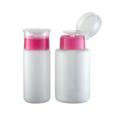 Produto altamente OEM/ODM 100ml/180ml Remover de esmalte de unhas garrafa de plástico com Press Pump Flip Top Cover