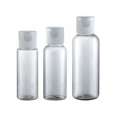 Garrafas de plástico PET transparentes com tampa de volta à prova de crianças 25 ml/30 ml/50 ml