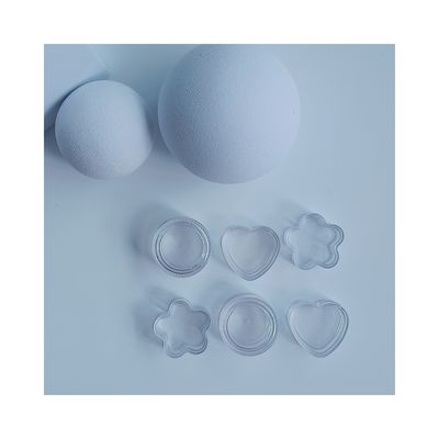 PS Material de base 4 ml Mini Jar de creme com tampa Portátil Jar de plástico transparente em forma de flor
