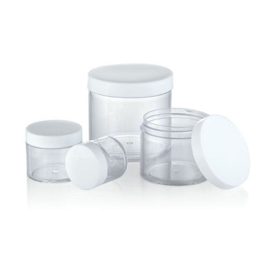 30 ml 50 ml 100 ml 200 ml frasco de plástico vazio frasco transparente de creme com material do colar PS