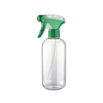 Garrafa transparente de 400 ml altamente OEM/ODM com pistola de pulverização feita em material PET de colar