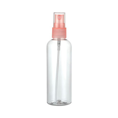 Garrafa de pulverização transparente de 100 ml para cosméticos Garrafa de plástico PET portátil