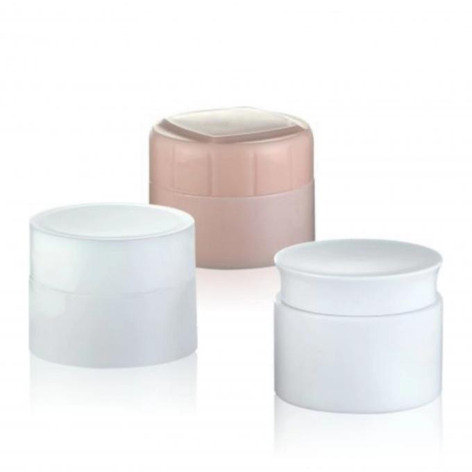 Mostra fornecida gratuitamente 5 ml frasco de creme de plástico de camadas duplas para embalagens de cuidados com a pele 0