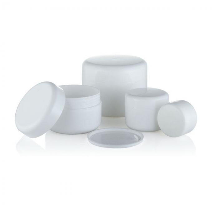 Cuidados com a pele frasco de creme de PP branco recarregável 20g 50g 100g 250g com tampa tipo plástico 0