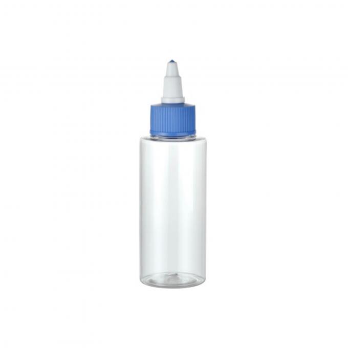24/410 Garrafa longa com tampa de bocal 100 ml garrafa de plástico PET de cor personalizada para cuidados pessoais industrial 0